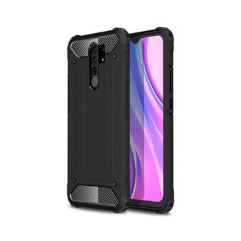 Husa techsuit - hybrid armor - xiaomi redmi 9 - black