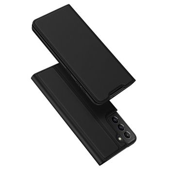 Husa tip carte dux ducis - skin pro - samsung galaxy s21 plus - black