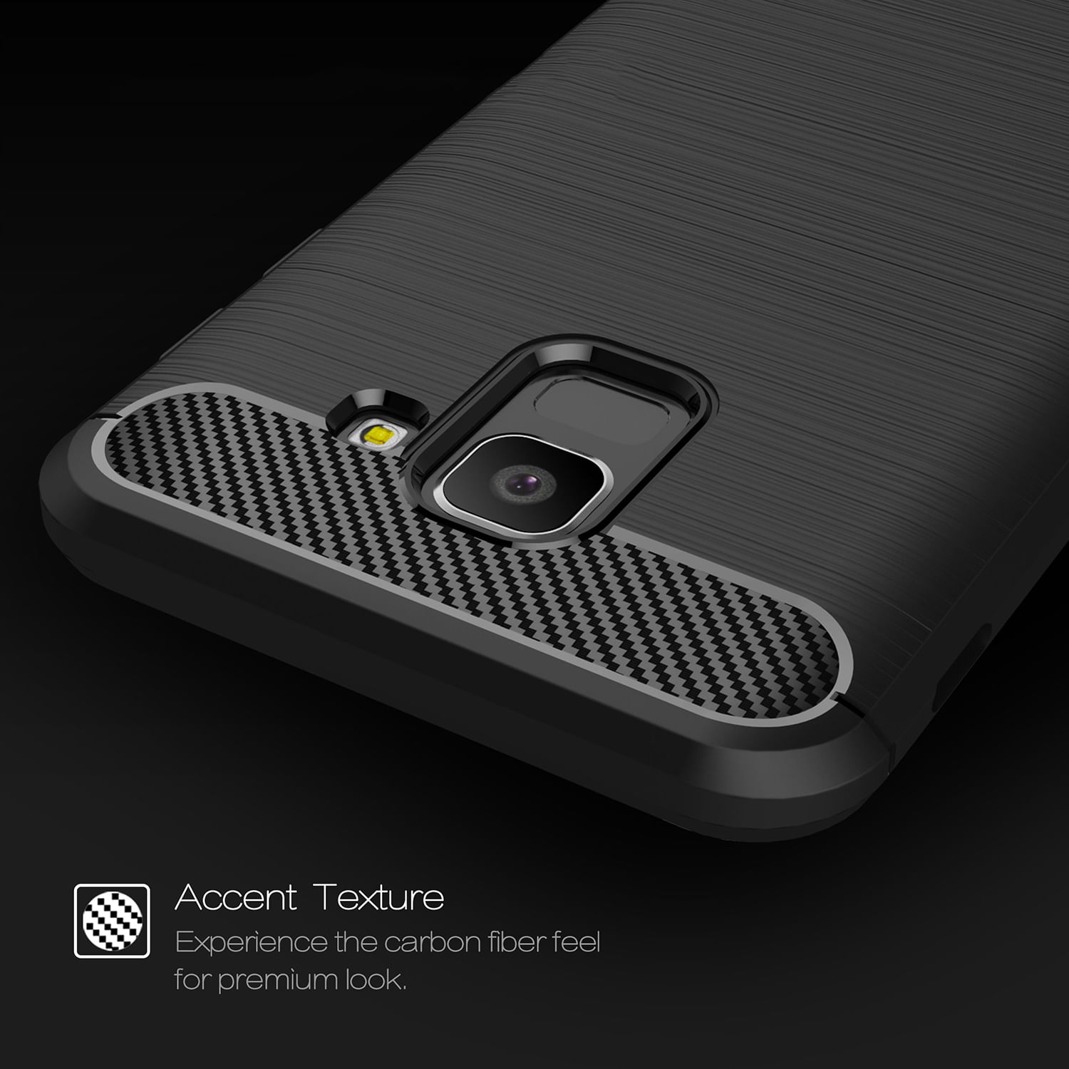 Husa Techsuit - Carbon Silicone - Samsung Galaxy J6 2018 - Black fotografia produsului View 3 L