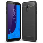 Husa Techsuit - Carbon Silicone - Samsung Galaxy J6 2018 - Black fotografia produsului