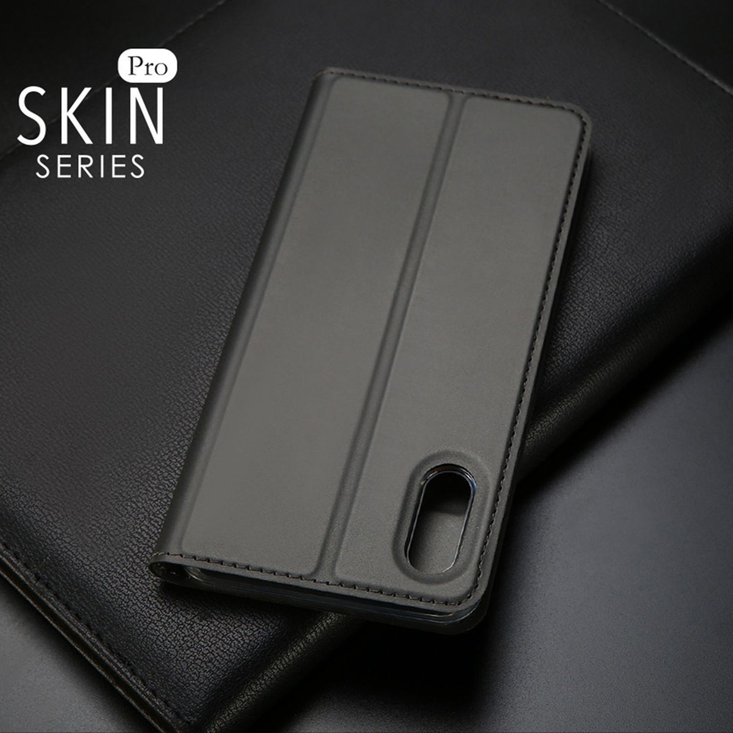 Husa tip carte Dux Ducis - Skin Pro - iPhone XS Max - Black fotografia produsului View 2 L