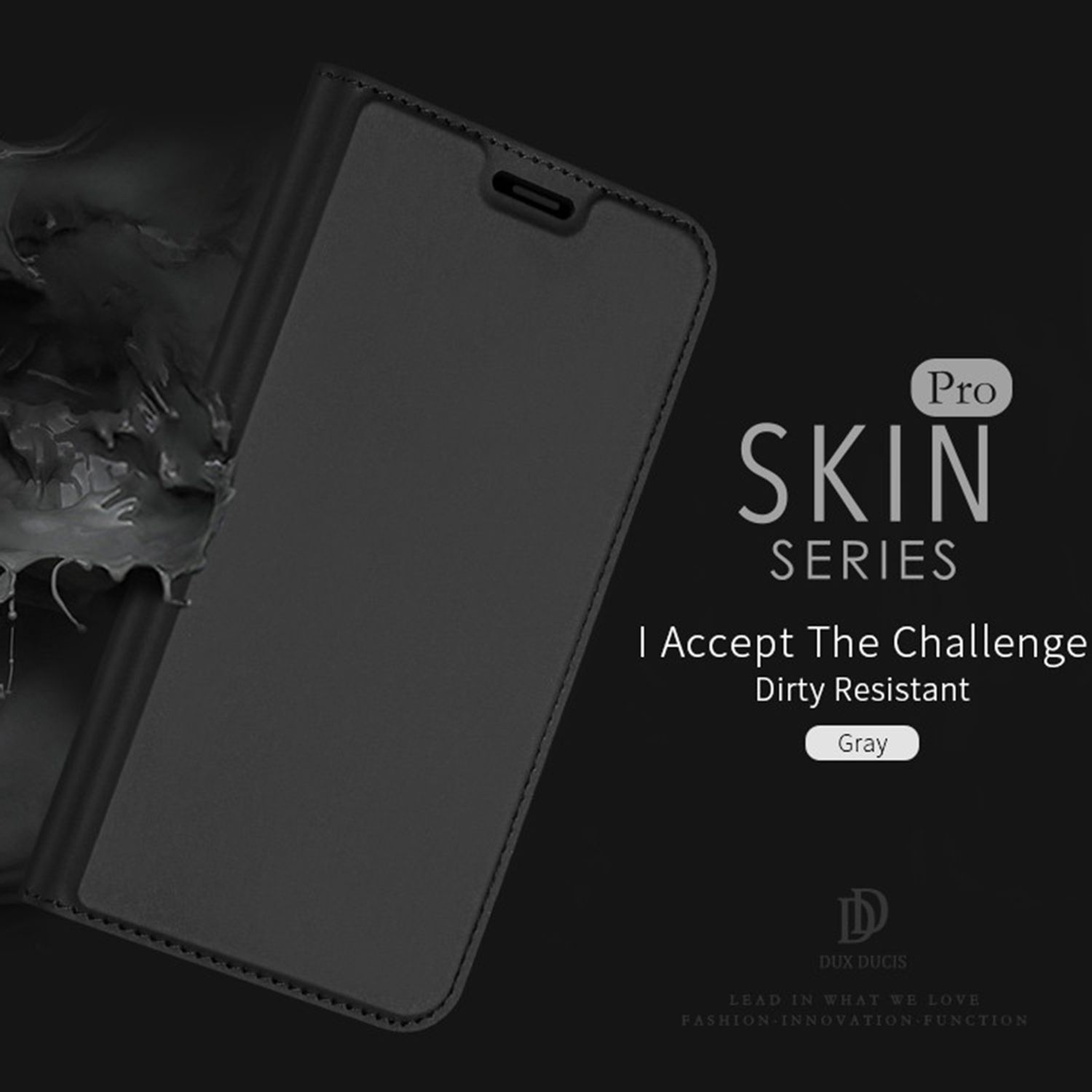 Husa tip carte Dux Ducis - Skin Pro - iPhone XS Max - Black fotografia produsului View 3 L