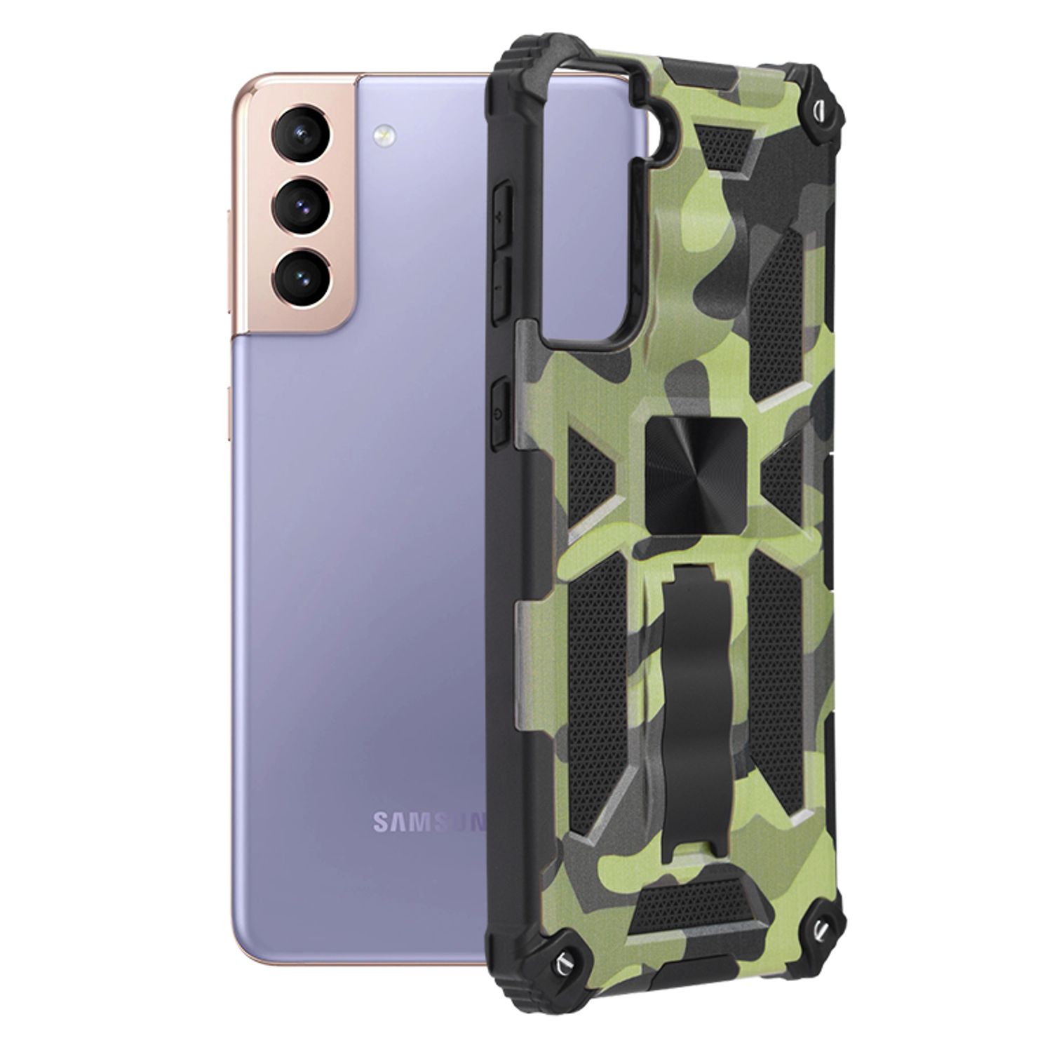 Husa antisoc Techsuit - Blazor Series - Samsung Galaxy S21 Plus - Camo Lime fotografia produsului