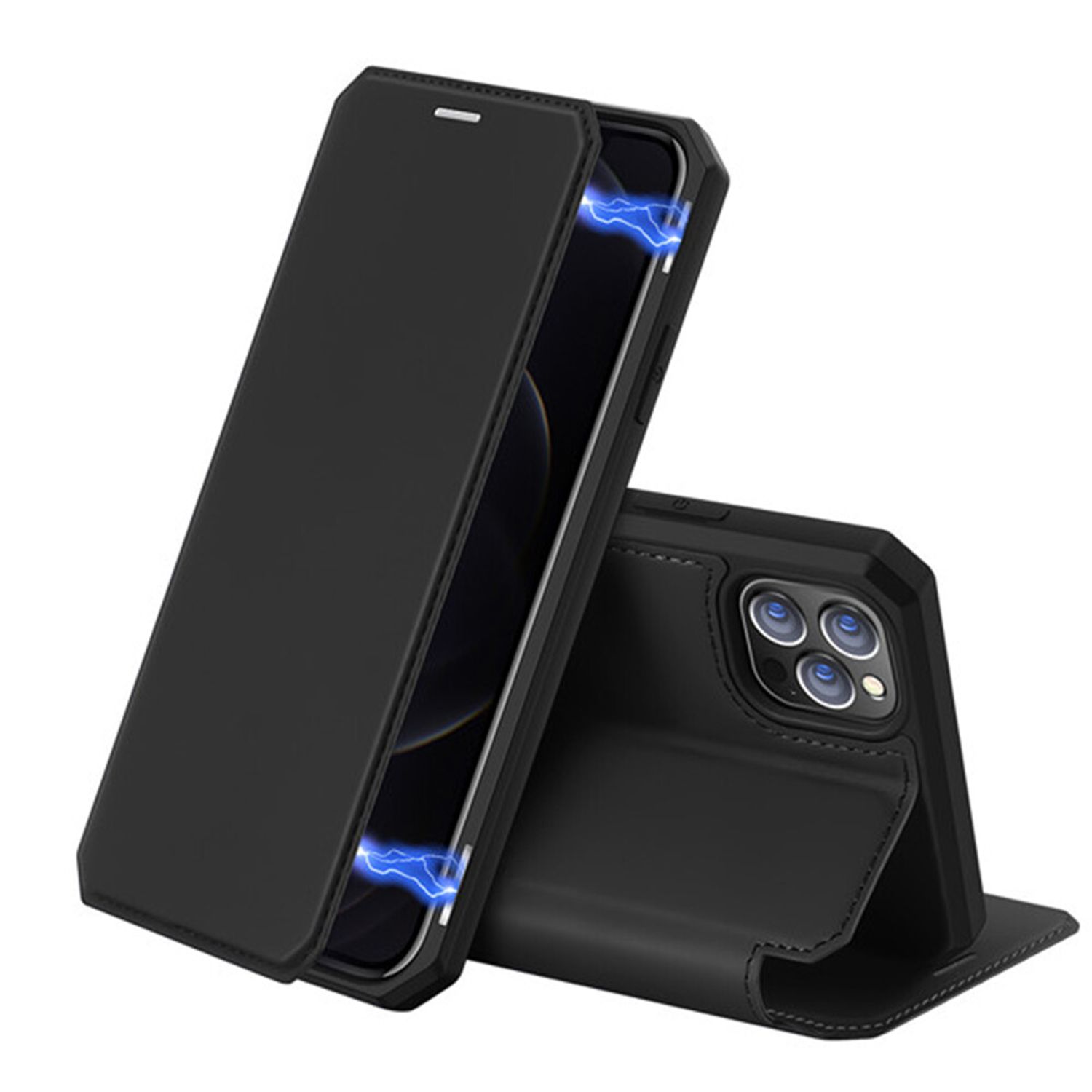 Husa tip carte Dux Ducis - Skin Pro - iPhone 12 Pro Max - Black fotografia produsului View 3 L