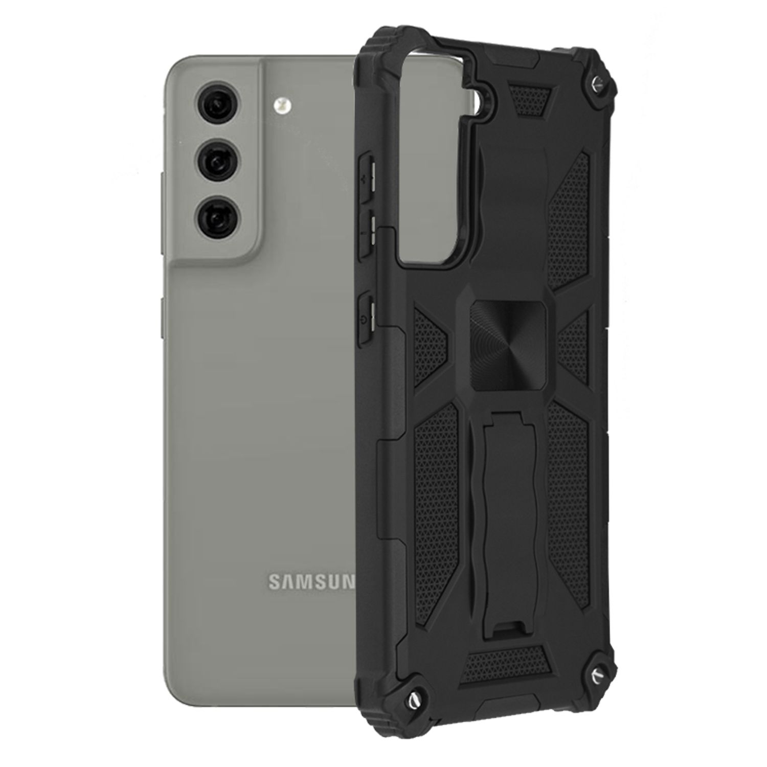Husa antisoc Techsuit - Blazor Series - Samsung Galaxy S21 FE - Black fotografia produsului