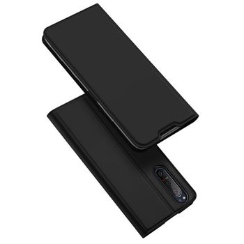 Husa tip carte dux ducis - skin pro - sony xperia 5 ii - black