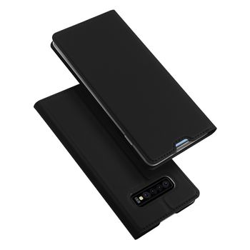 Husa tip carte dux ducis - skin pro - samsung galaxy s10 - black