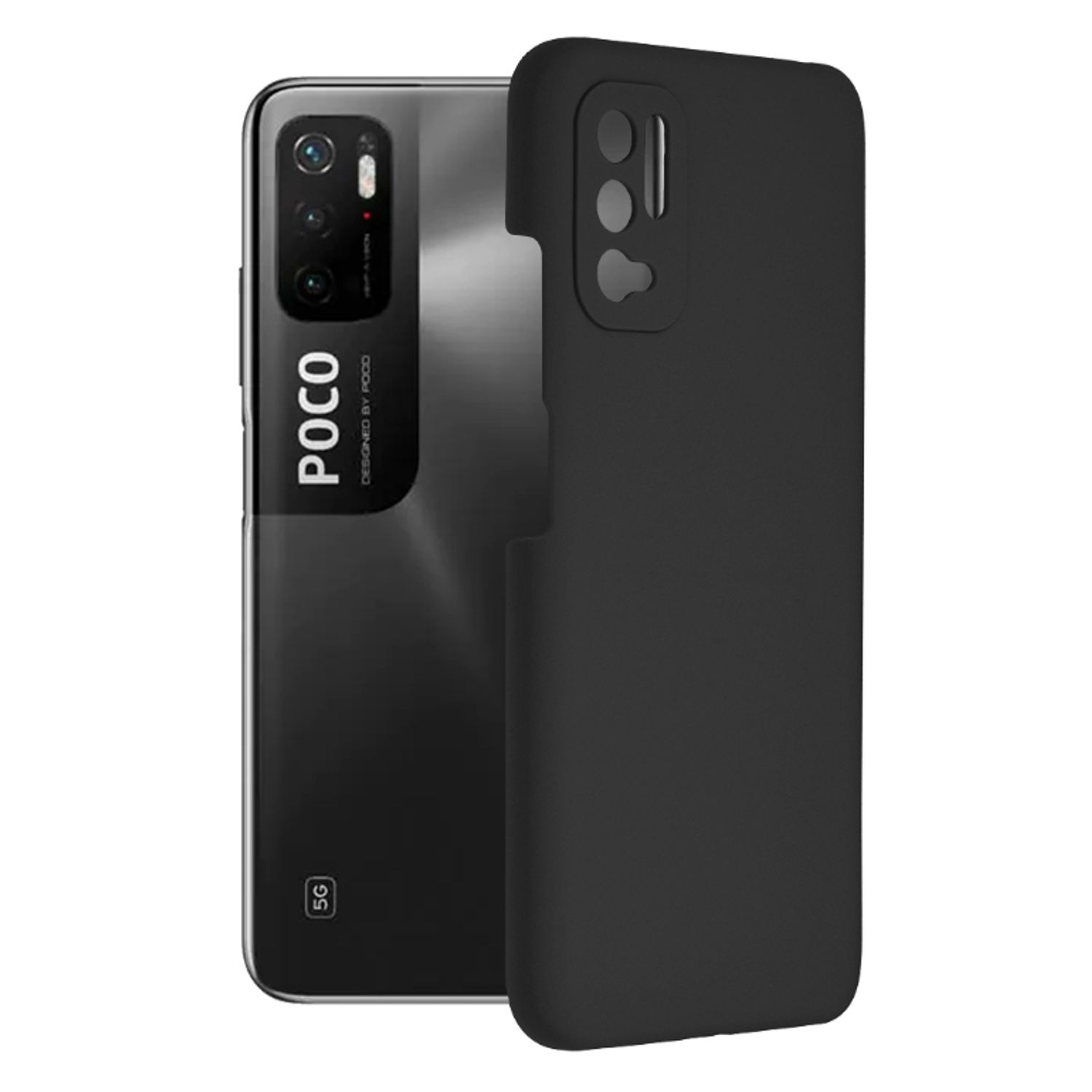 Husa premium Techsuit - Soft Edge Silicone - Xiaomi Poco M3 Pro 4G / 5G - Black fotografia produsului