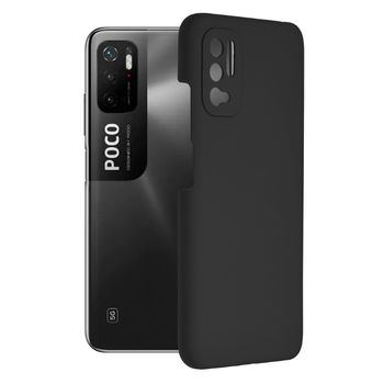 Husa premium techsuit - soft edge silicone - xiaomi poco m3 pro 4g / 5g - black