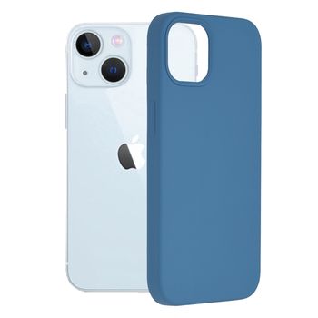 Husa premium techsuit - soft edge silicone - iphone 13 - denim blue