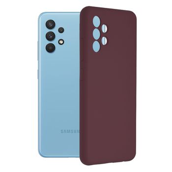 Husa premium techsuit - soft edge silicone - samsung galaxy a32 4g - plum violet