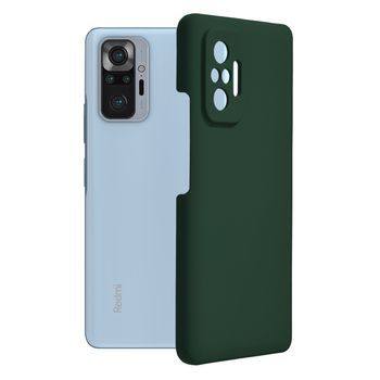 Husa premium techsuit - soft edge silicone - xiaomi redmi note 10 pro - dark green