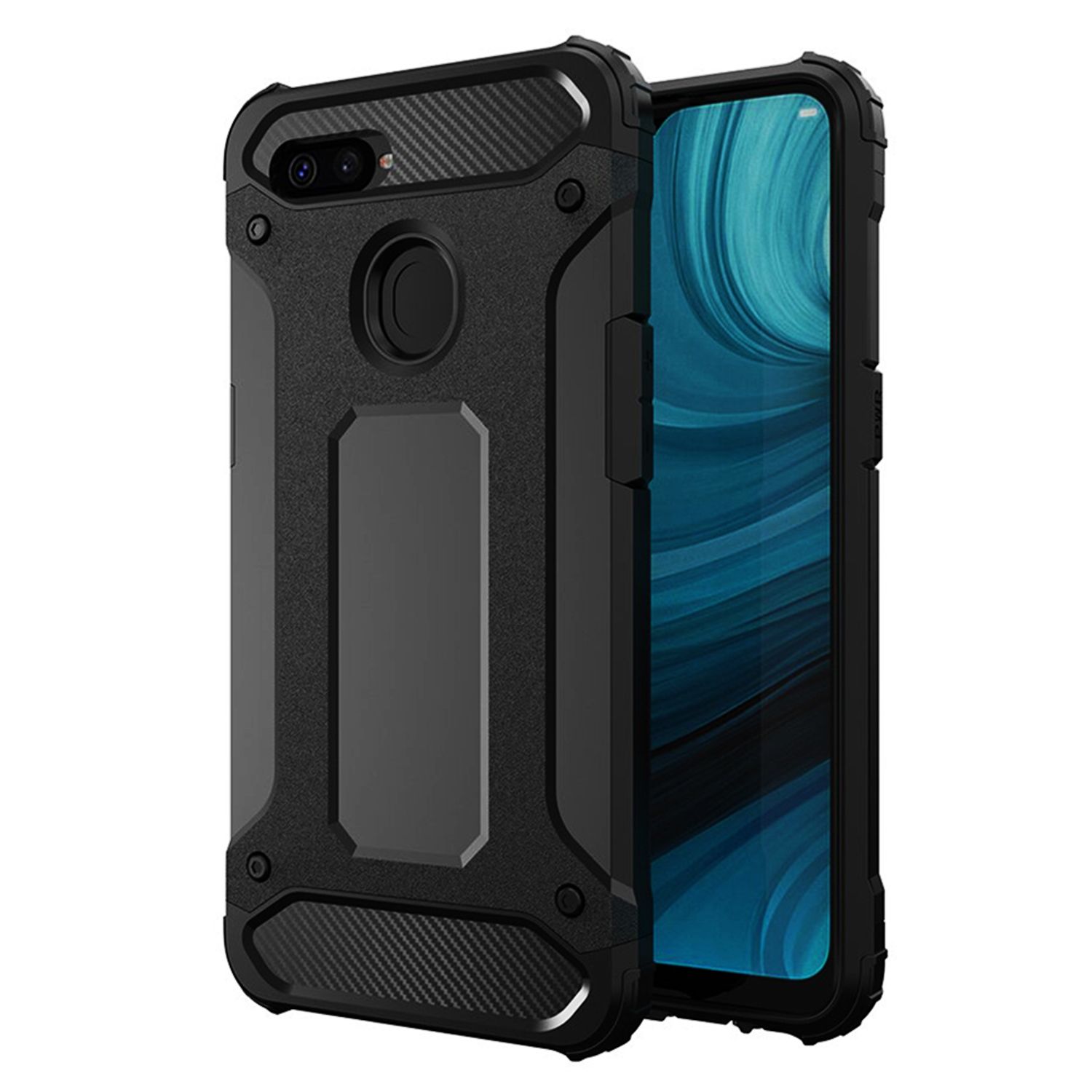 Husa Techsuit - Hybrid Armor - OPPO A12 - Black fotografia produsului