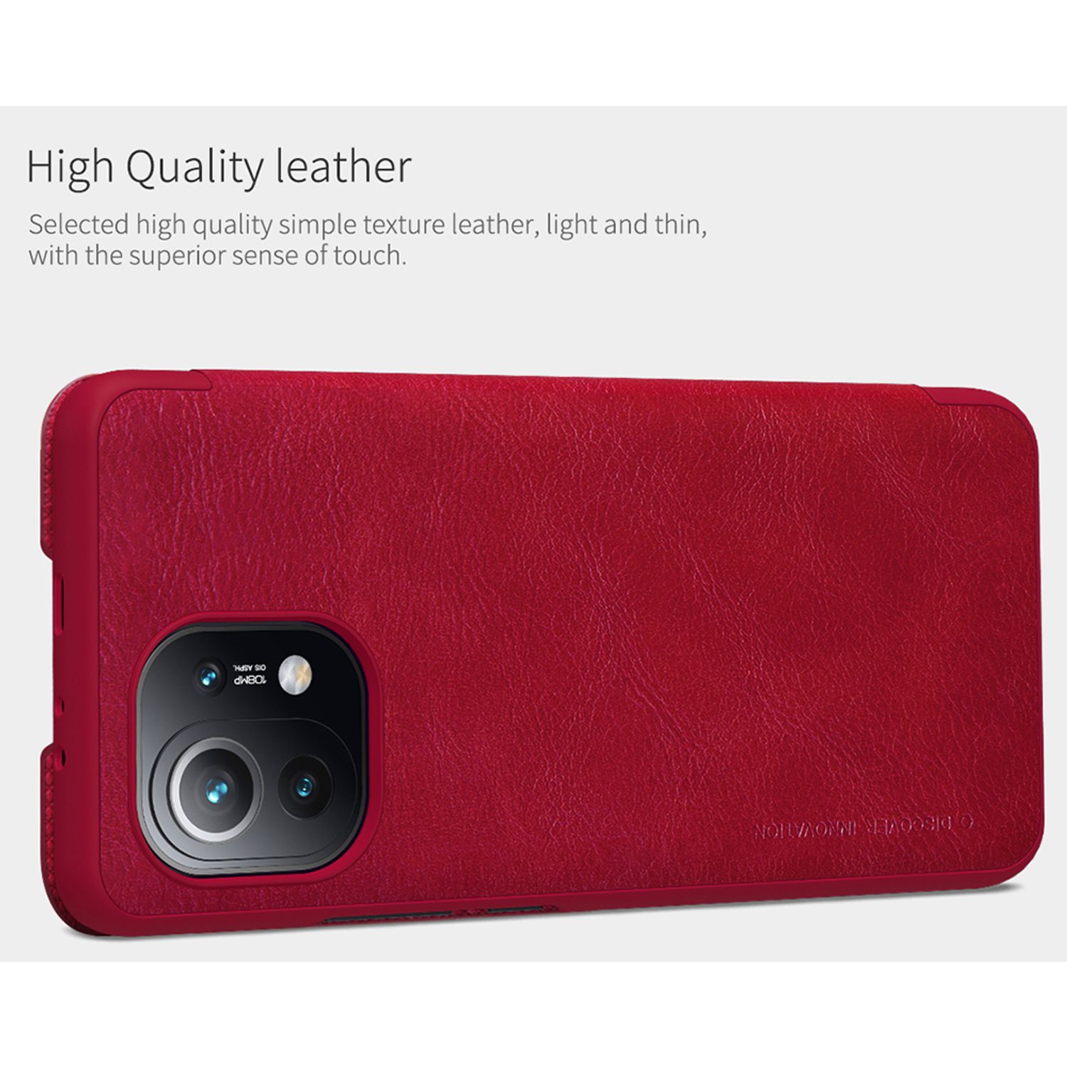 Husa Nillkin - Qin Leather Case - Xiaomi Mi 11 - Red fotografia produsului View 3 L