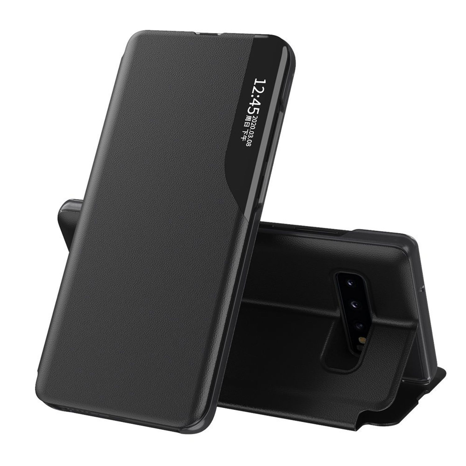 Husa tip carte Techsuit - eFold Series - Samsung Galaxy S10 Plus - Black fotografia produsului