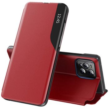 Husa tip carte techsuit - efold series - oppo find x3 / x3 pro - red