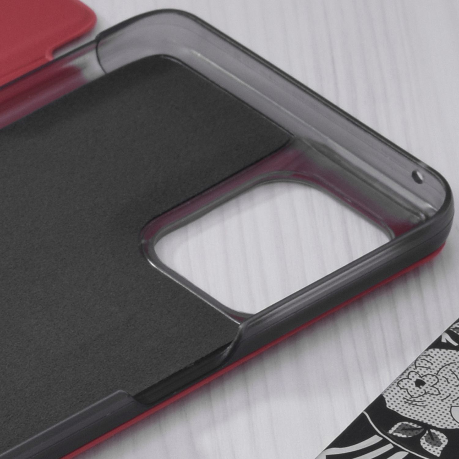 Husa tip carte Techsuit - eFold Series - OPPO Find X3 / X3 Pro - Red fotografia produsului View 3 L