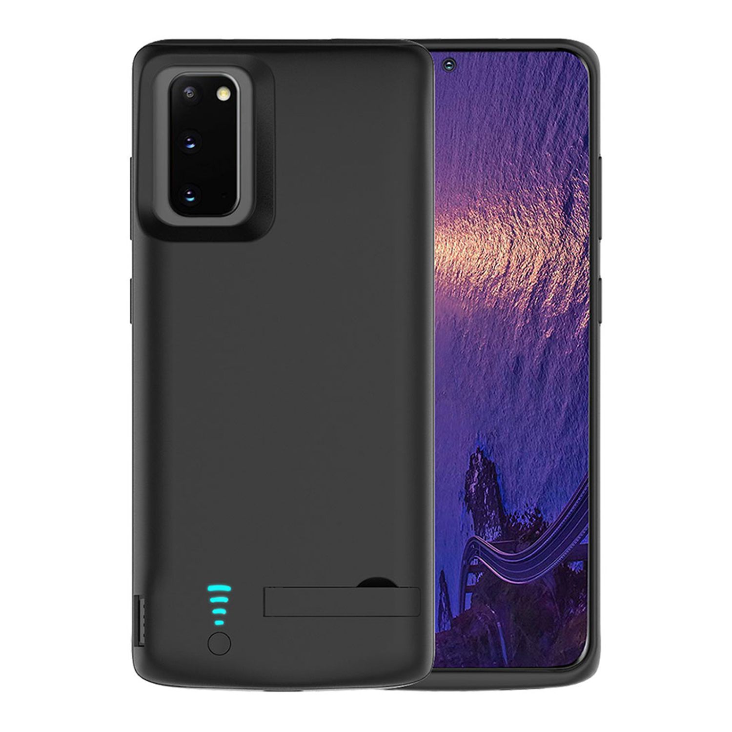 Husa cu acumulator Techsuit - Samsung Galaxy S20 - 5000 mAh - Black fotografia produsului