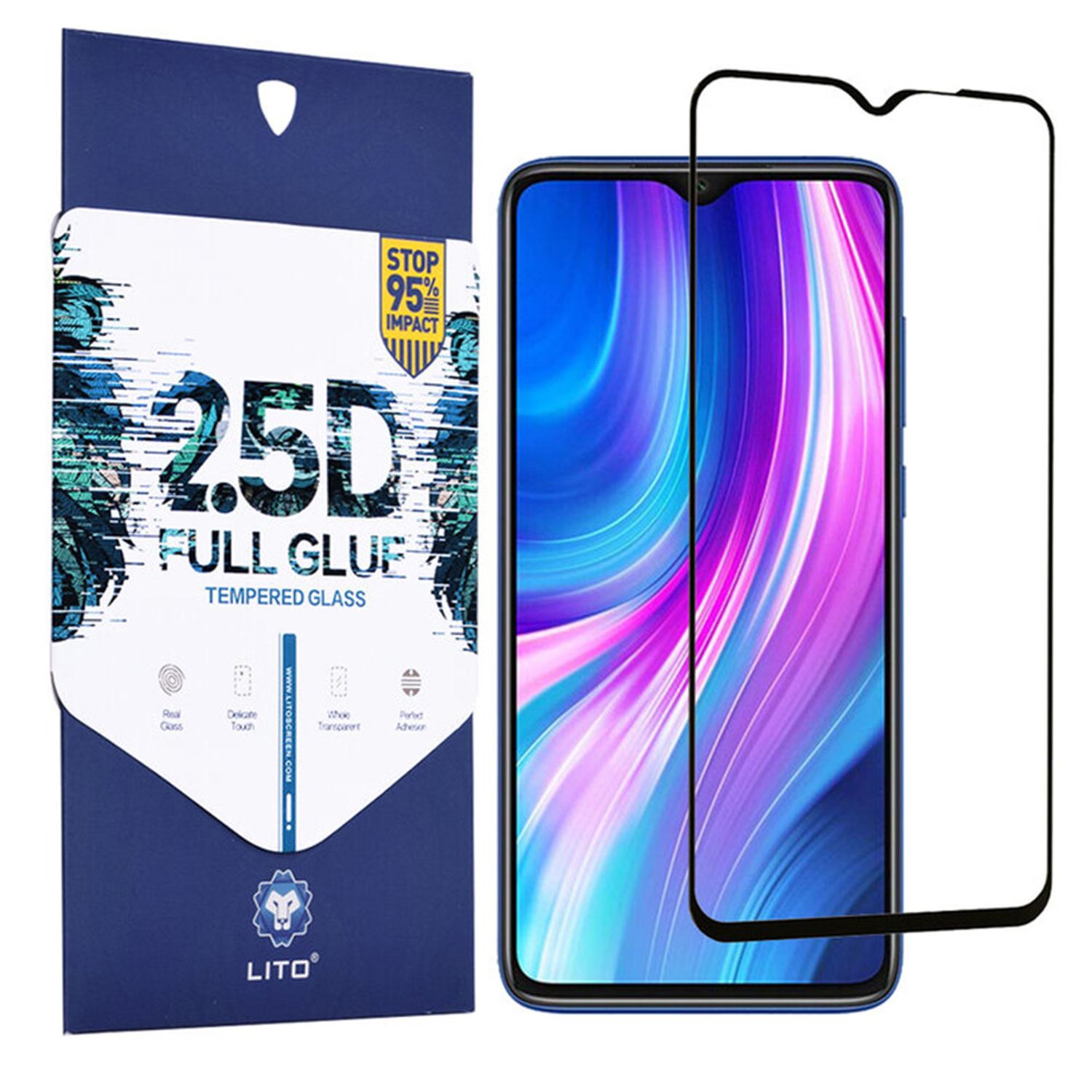 Folie protectie Xiaomi Redmi 9 - Black fotografia produsului
