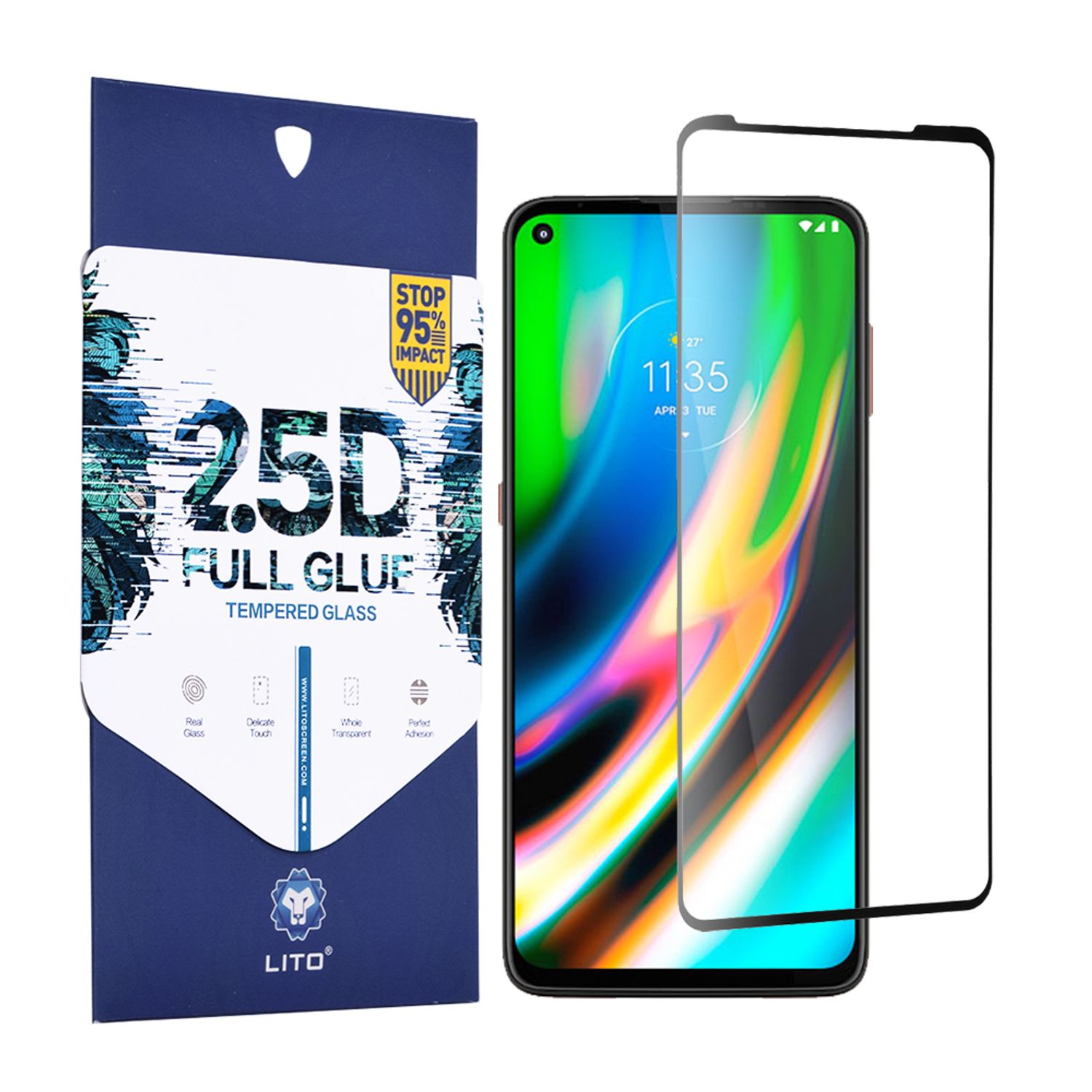 Folie protectie Motorola Moto G9 Plus - Black fotografia produsului