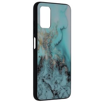 Husa cu spate din sticla techsuit - glaze series - samsung galaxy a03s - blue ocean