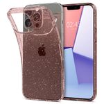 Husa premium Liquid Crystal compatibila cu iPhone 13 Pro, Glitter Rose fotografia produsului