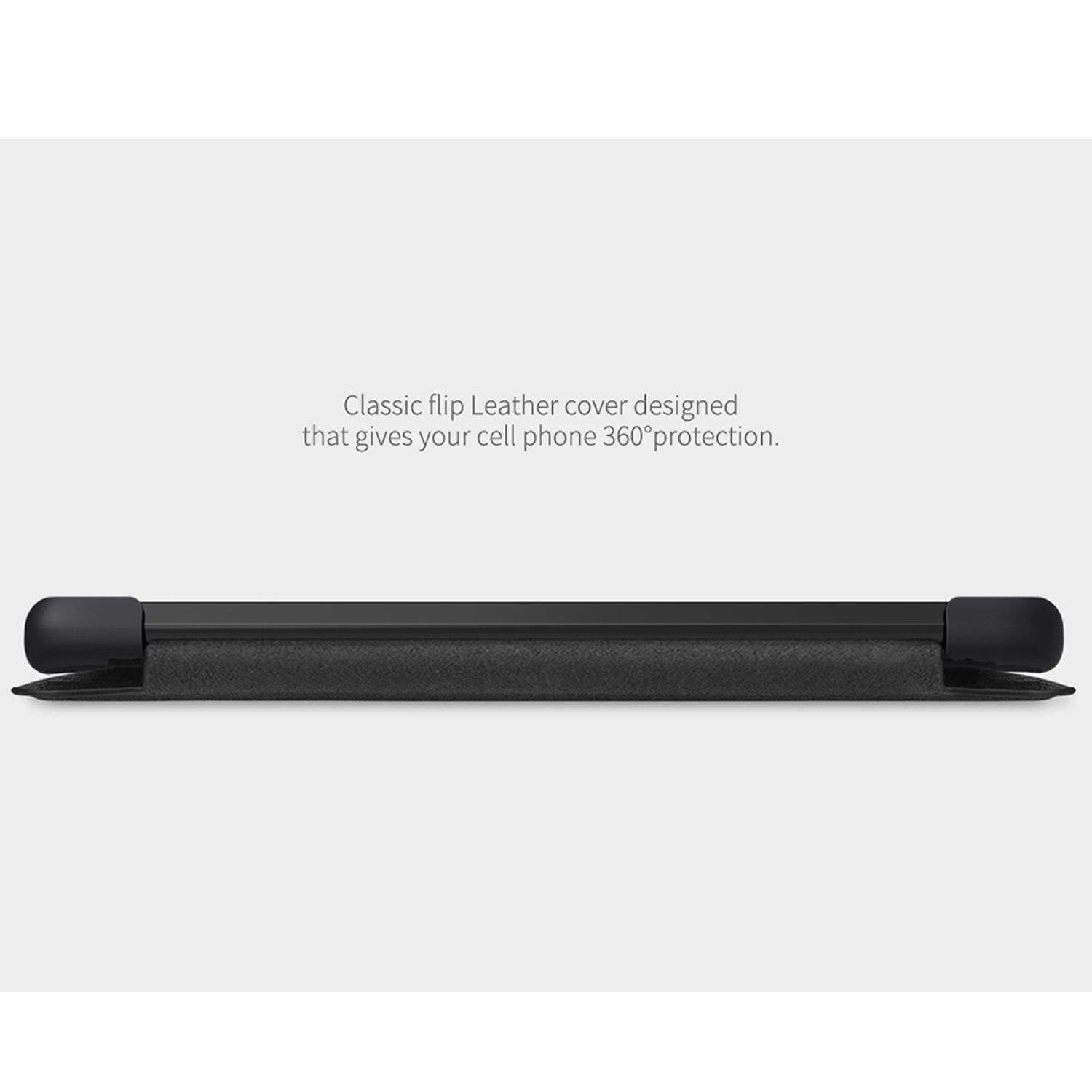 Husa Nillkin - Qin Leather Case - Xiaomi Poco M3 - Black fotografia produsului View 3 L