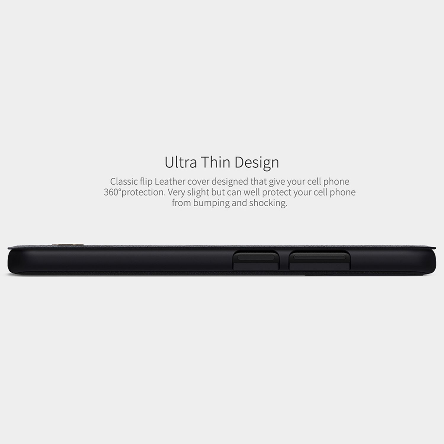 Husa Nillkin - Qin Leather Case - Xiaomi Redmi Note 10 / 10S - Black fotografia produsului View 3 L