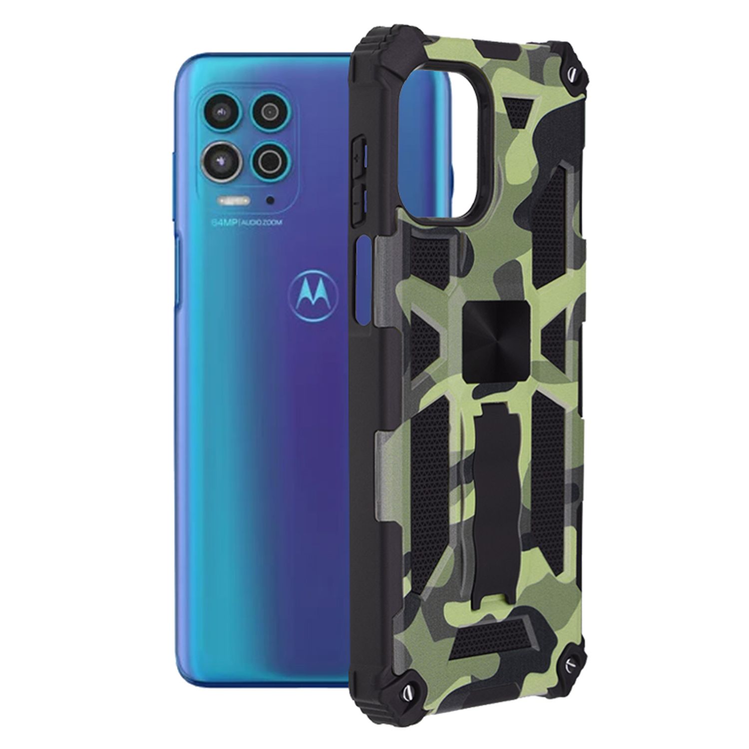 Husa antisoc Techsuit - Blazor Series - Motorola Moto G100 - Camo Lime fotografia produsului