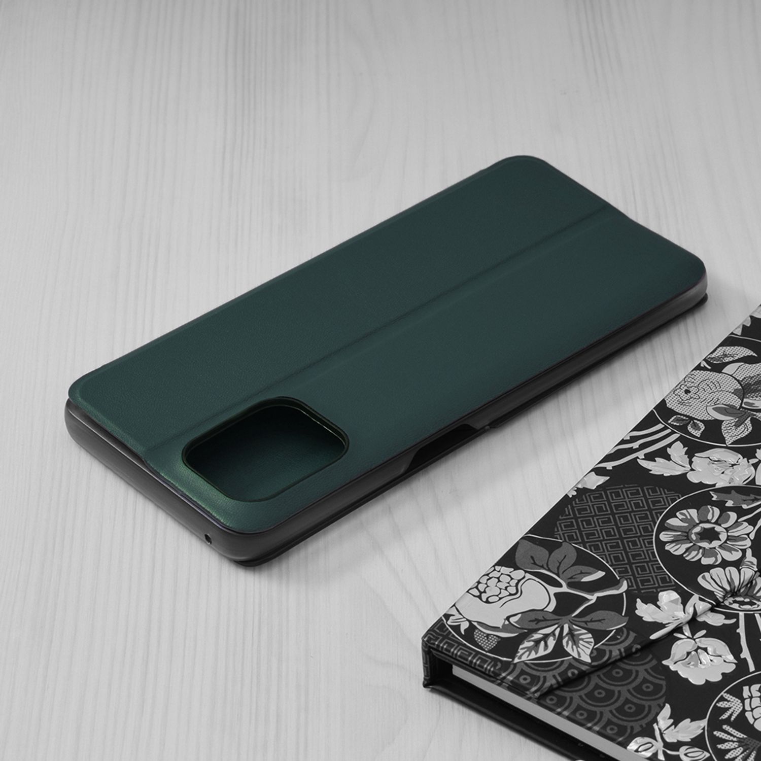 Husa tip carte Techsuit - eFold Series - OPPO Find X3 / X3 Pro - Dark Green fotografia produsului View 2 L