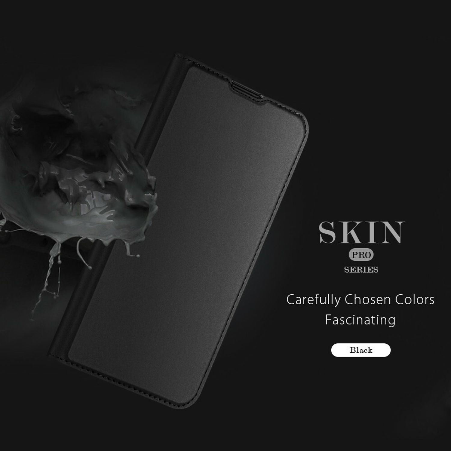 Husa tip carte Dux Ducis - Skin Pro - Xiaomi Redmi 9C - Black fotografia produsului View 3 L