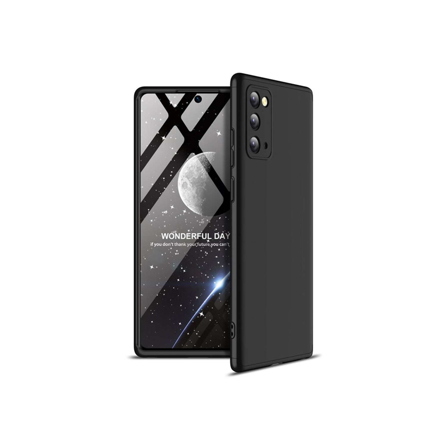 Husa protectie 360 + folie de protectie - Samsung Galaxy Note 20 - Black fotografia produsului View 3 L