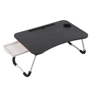 Masa universala laptop pentru pat cu suport pahar techsuit, negru