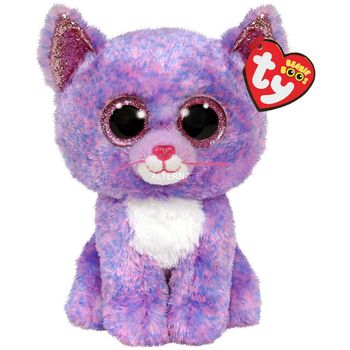 Jucarie de plus moale ty, beanie boos, pisica cassidy, mov, 24 cm