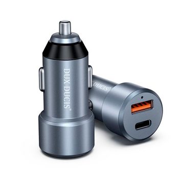 Incarcator auto dux ducis b30 space dux pd + qc usb/type-c, 24 w, 4.8 a - argintiu