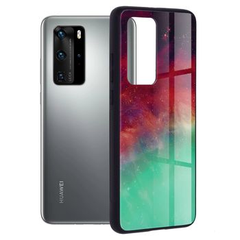 Husa cu spate din sticla techsuit - glaze series - huawei p40 pro - fiery ocean