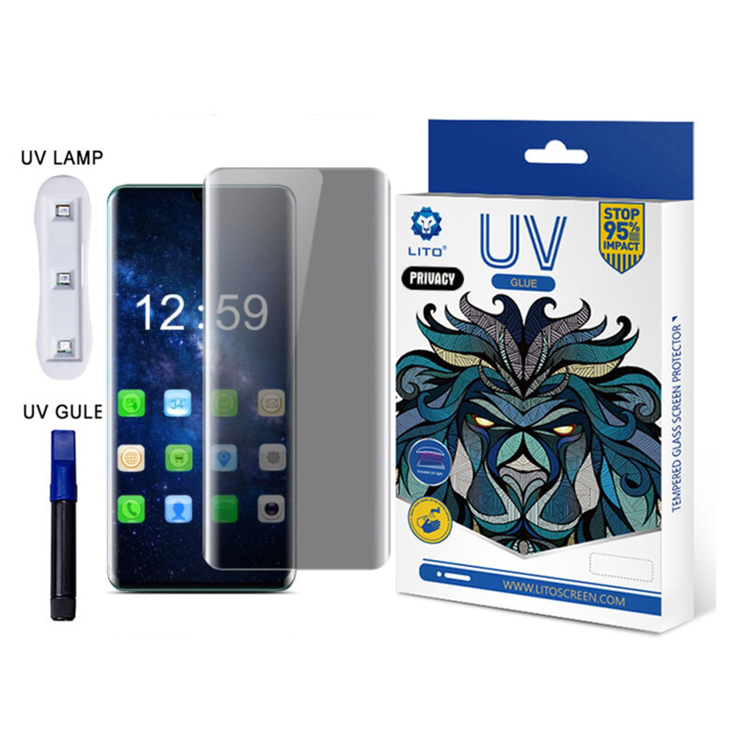 Folie protectie- 3D UV Glass - Oneplus 7 Pro - PRIVACY fotografia produsului