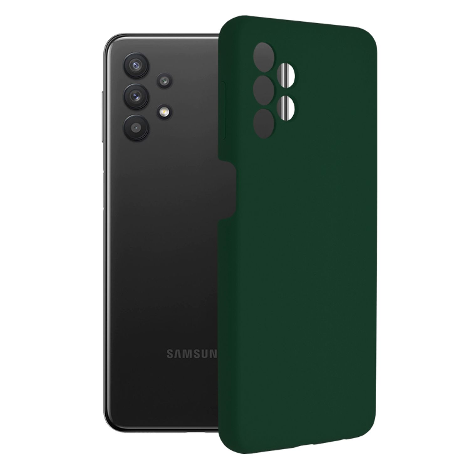 Husa premium Techsuit - Soft Edge Silicone - Samsung Galaxy A32 5G - Dark Green fotografia produsului