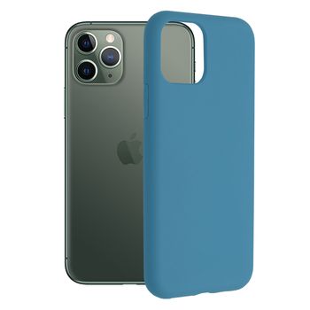Husa premium techsuit - soft edge silicone - iphone 11 pro - denim blue