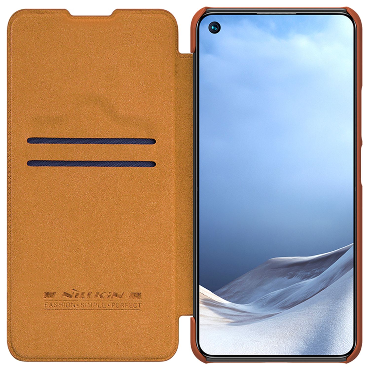Husa Nillkin - Qin Leather Case - Xiaomi Mi 11 Lite - Brown fotografia produsului View 2 L