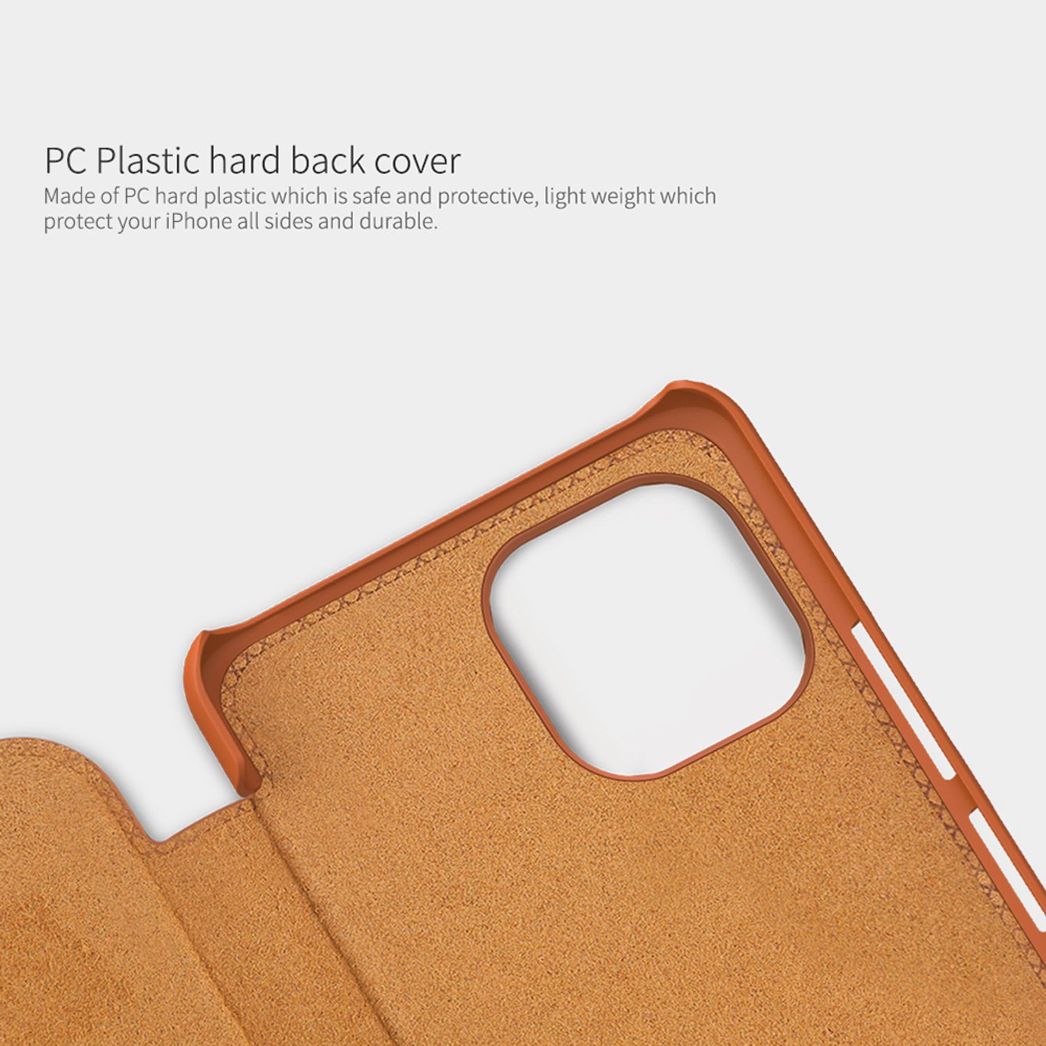 Husa Nillkin - Qin Leather Case - Xiaomi Mi 11 Lite - Brown fotografia produsului View 3 L
