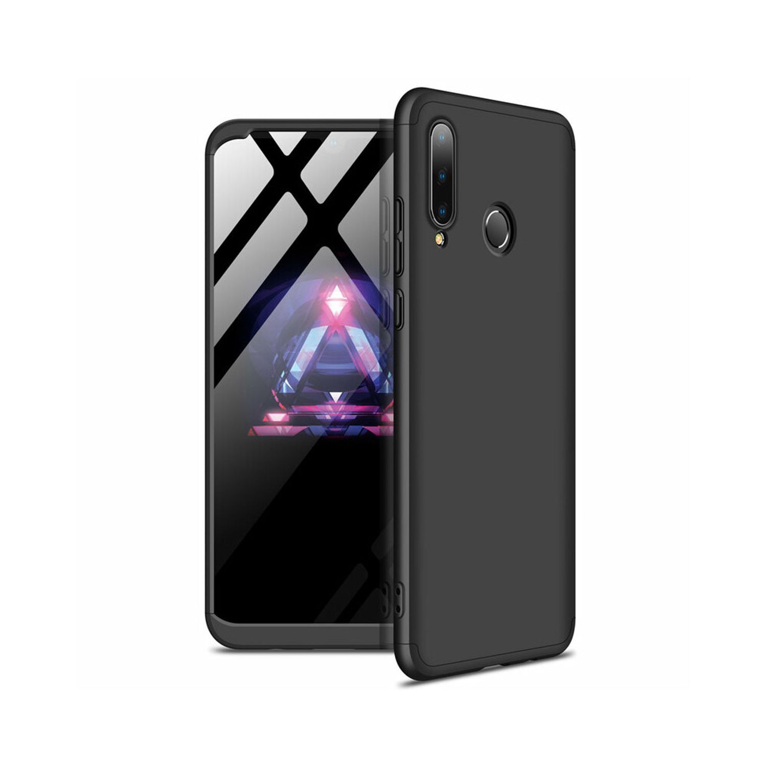 Husa protectie 360 + folie de protectie - Huawei P30 Lite - Black fotografia produsului View 3 L