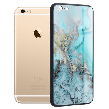 Husa cu spate din sticla techsuit - glaze series - iphone 6 plus - blue ocean