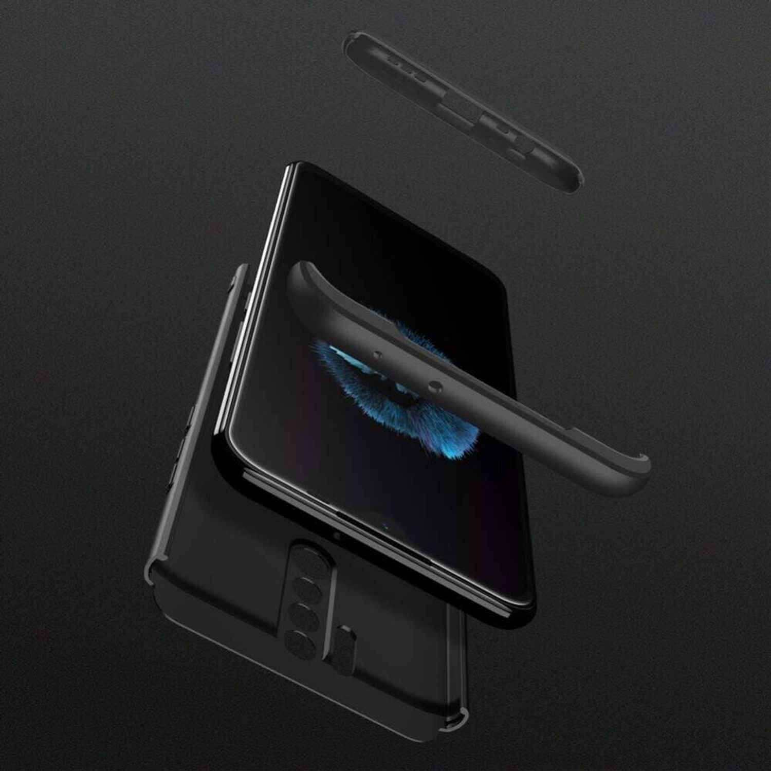 Husa protectie 360 + folie de protectie - Xiaomi Redmi 9 - Black fotografia produsului View 2 L