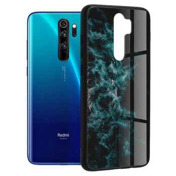 Husa cu spate din sticla techsuit - glaze series - xiaomi redmi note 8 pro - blue nebula