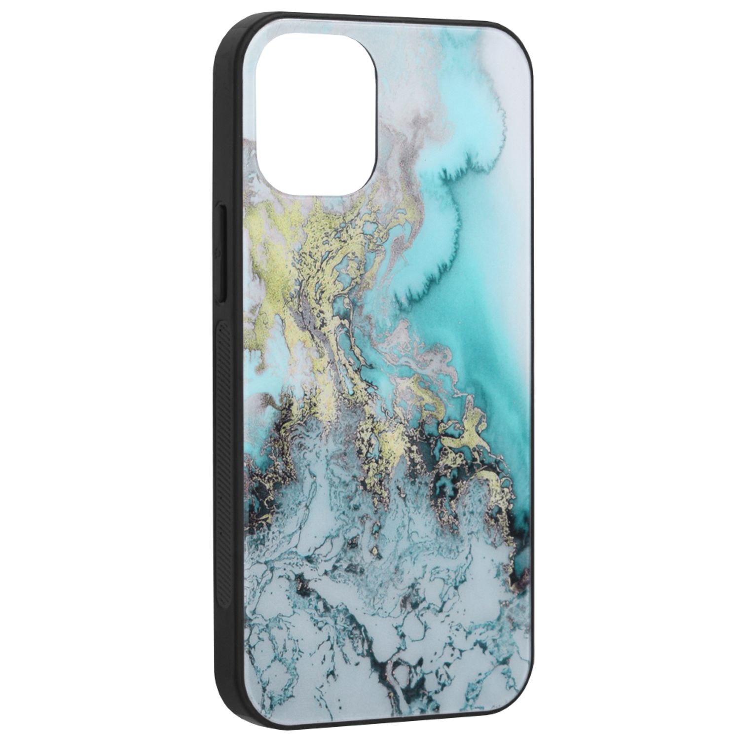 Husa cu spate din sticla Techsuit - Glaze Series - iPhone 12 Mini - Blue Ocean fotografia produsului View 2 L