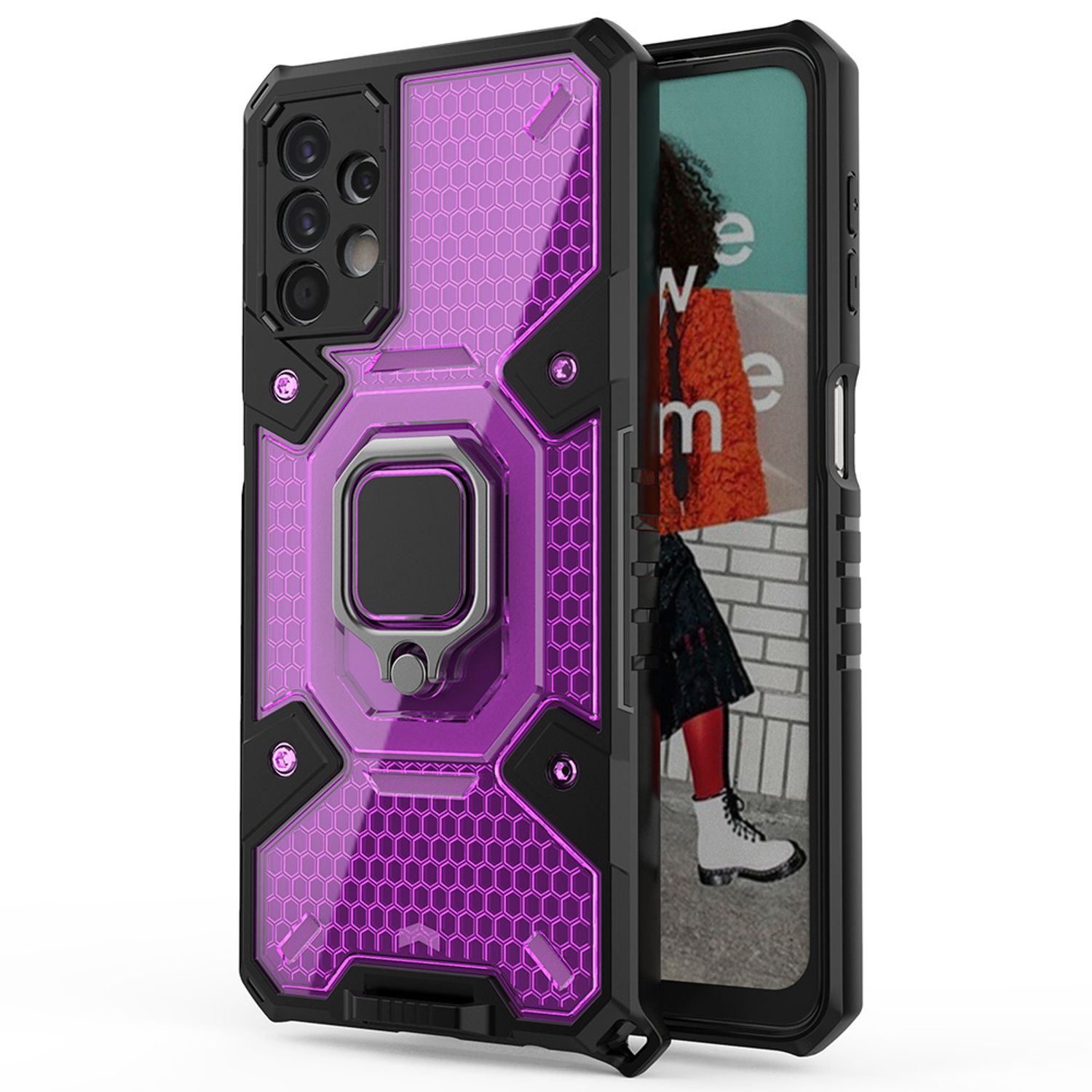 Husa Techsuit - Honeycomb Armor - Samsung Galaxy A32 5G - violet fotografia produsului
