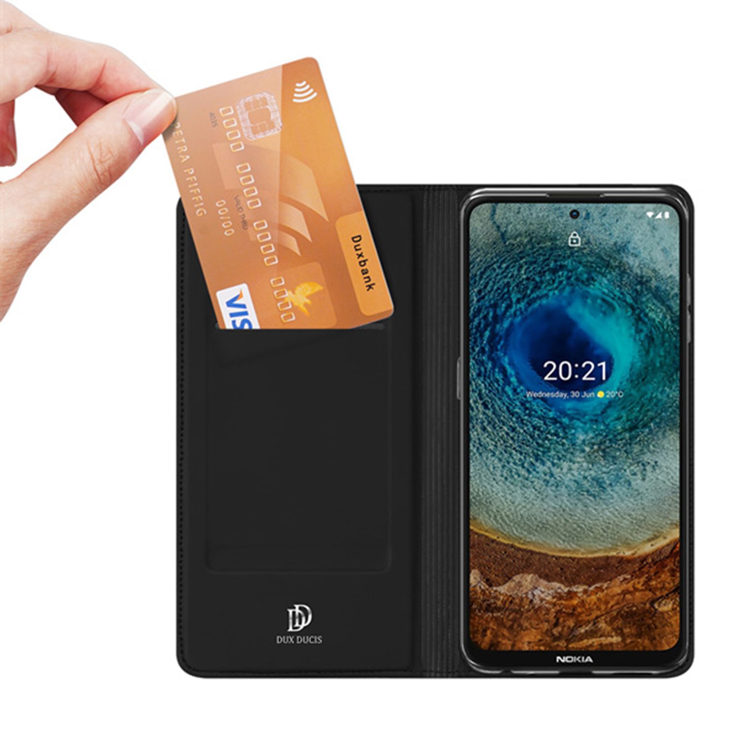 Husa tip carte Dux Ducis - Skin Pro - Nokia X10 / X20 - Black fotografia produsului View 3 L
