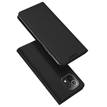 Husa tip carte dux ducis - skin pro - xiaomi mi 11 lite - black