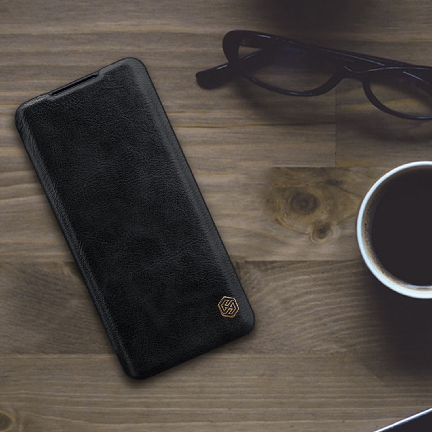 Husa Nillkin - Qin Leather Case - Xiaomi Mi 11 - Black fotografia produsului View 3 L